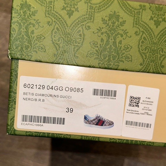 ❤️💚GUCCI Women’s ACE monogram low-top beige sneakers.. Ebony sneakers - Picture 4 of 15